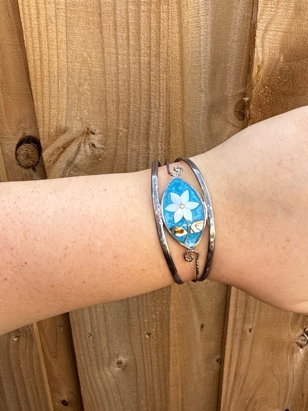 Vintage Alpaca Cuff Bracelet
